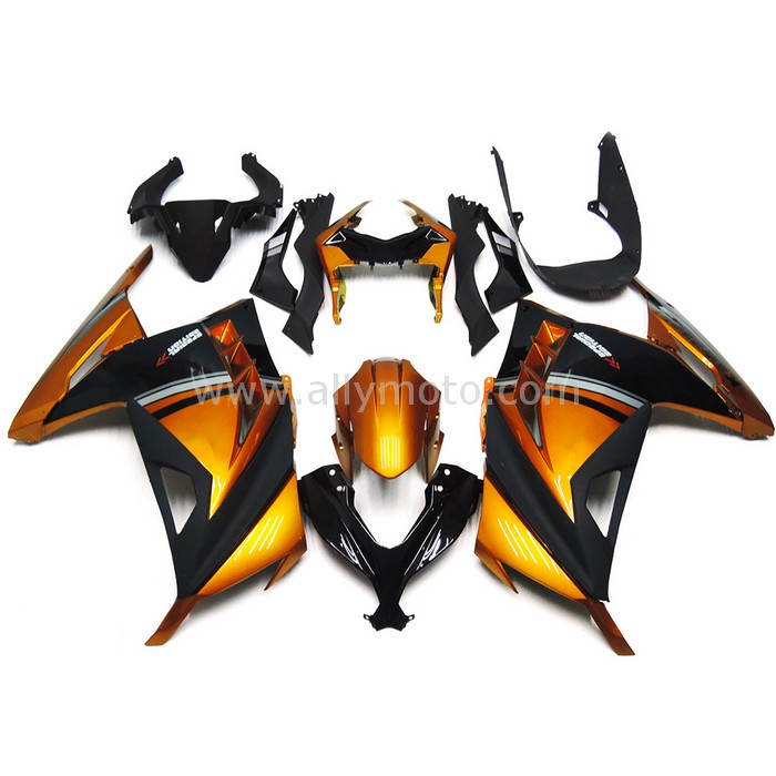0252 Fairing Kawasaki Ninja 300 EX300R 2013 2014 Cowlings Orange Black 0252 Fairing Kawasaki Ninja 300 EX300R 2013 2014 Cowlings Orange Black
